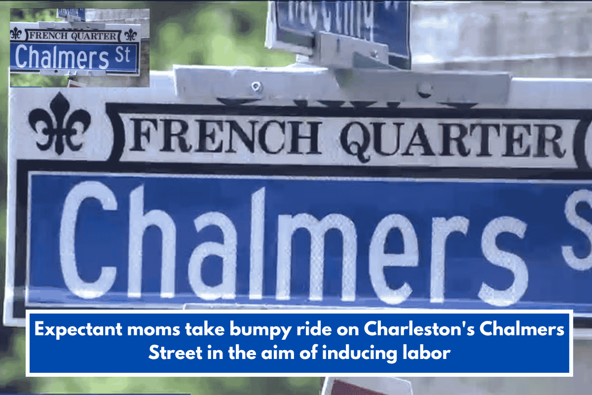 Expectant moms take bumpy ride on Charleston's Chalmers Street in the aim of inducing labor