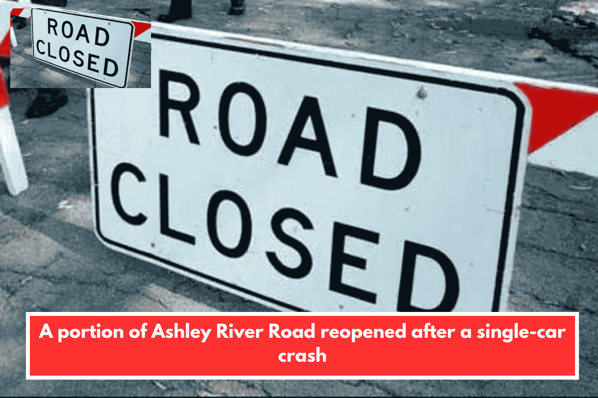 A portion of Ashley River Road reopened after a single-car crash