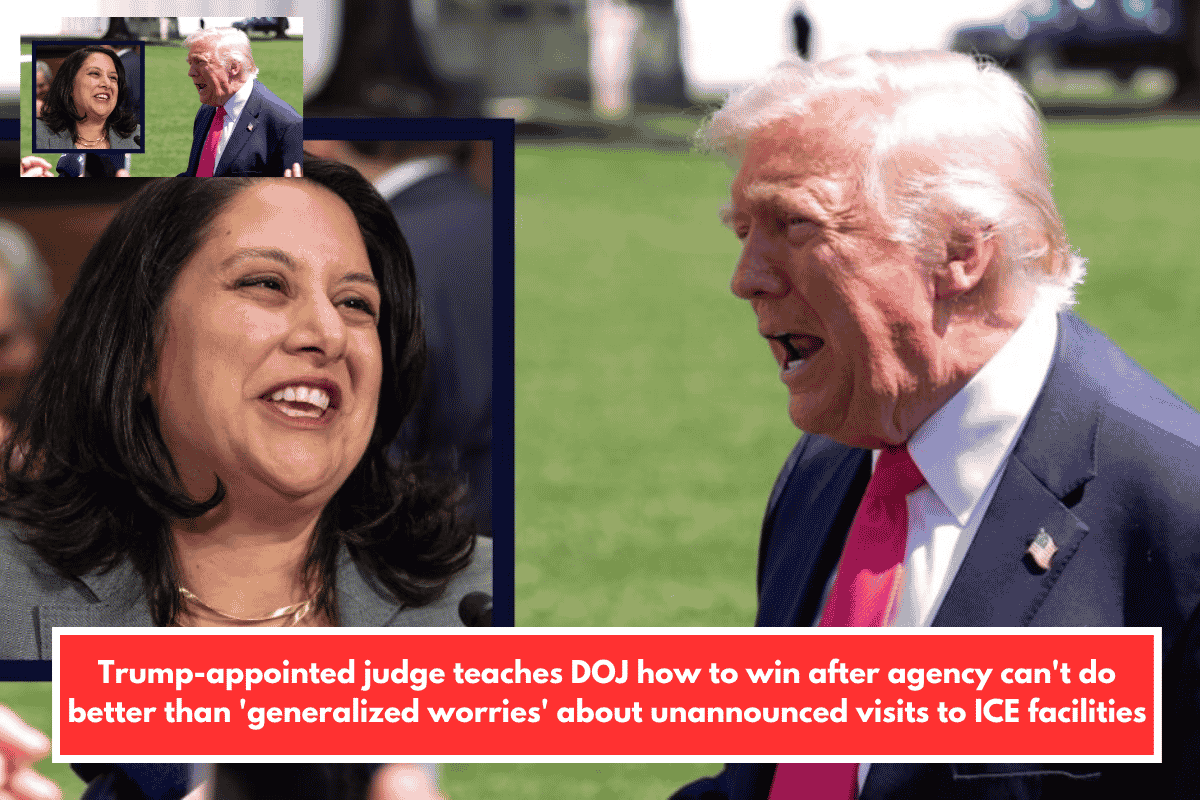 Trump-appointed judge teaches DOJ how to win after agency can't do better than 'generalized worries' about unannounced visits to ICE facilities