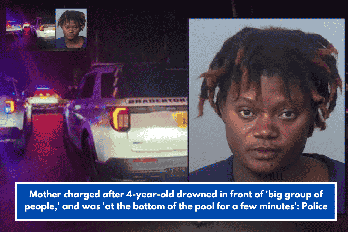 Mother charged after 4-year-old drowned in front of 'big group of people,' and was 'at the bottom of the pool for a few minutes': Police