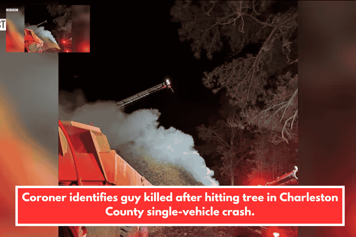 Coroner identifies guy killed after hitting tree in Charleston County single-vehicle crash.