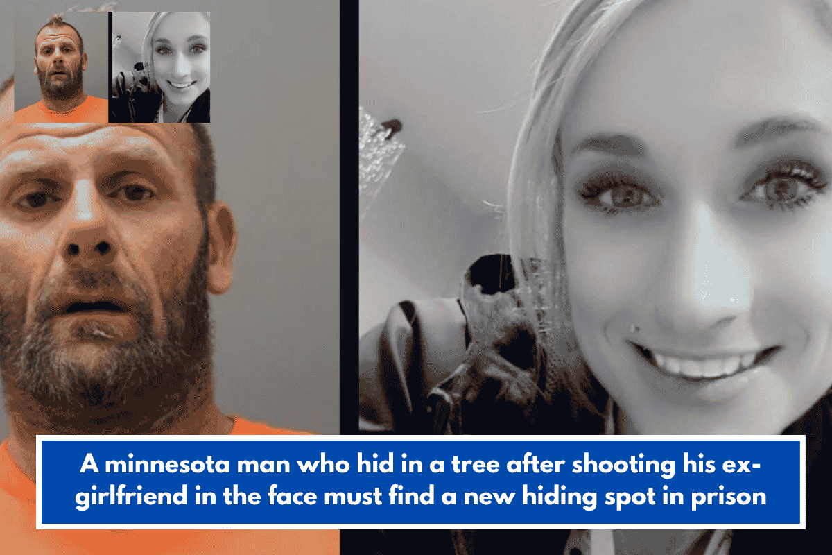 A minnesota man who hid in a tree after shooting his ex-girlfriend in the face must find a new hiding spot in prison