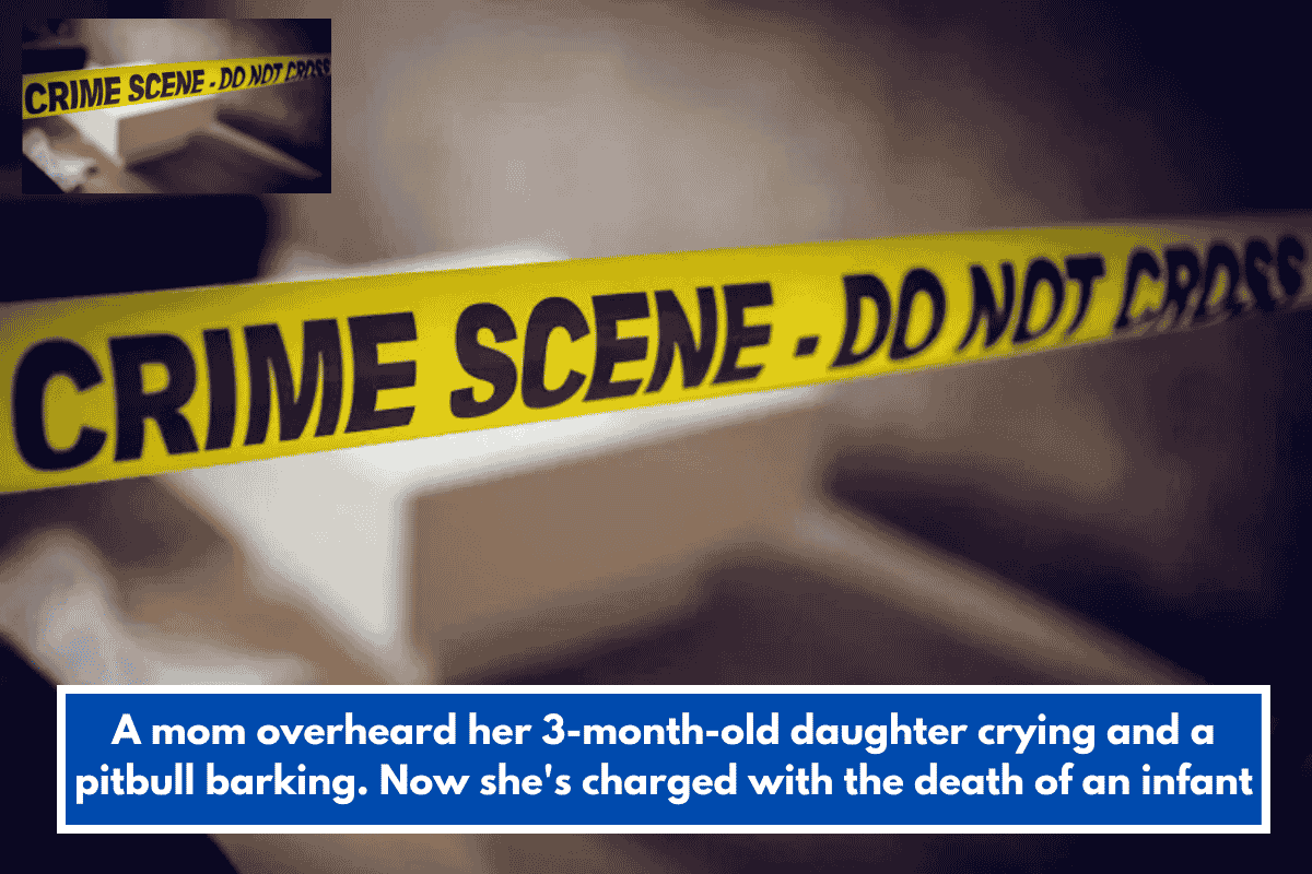 A mom overheard her 3-month-old daughter crying and a pitbull barking. Now she's charged with the death of an infant