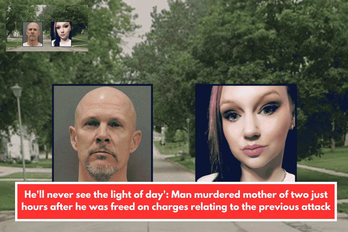 He'll never see the light of day': Man murdered mother of two just hours after he was freed on charges relating to the previous attack