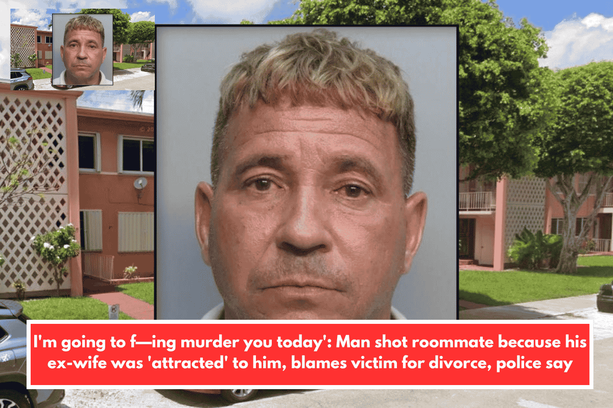 I'm going to f—ing murder you today': Man shot roommate because his ex-wife was 'attracted' to him, blames victim for divorce, police say