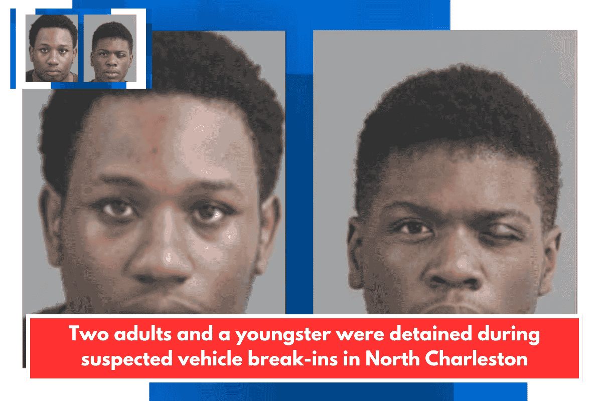 Two adults and a youngster were detained during suspected vehicle break-ins in North Charleston