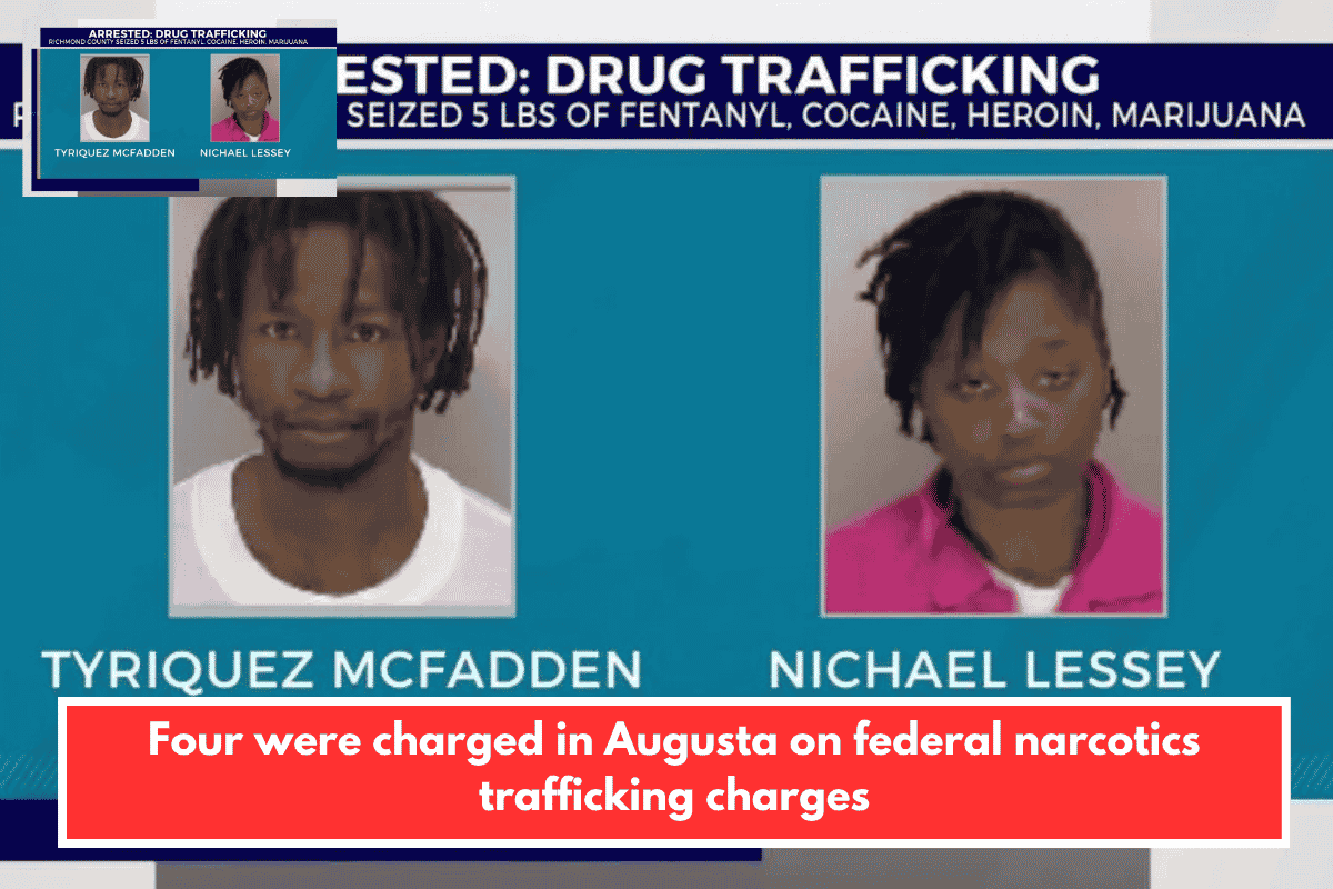 Four were charged in Augusta on federal narcotics trafficking charges