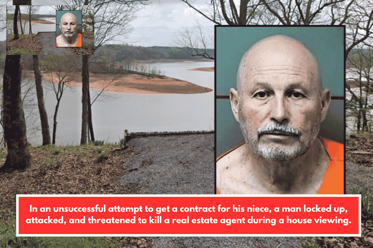 In an unsuccessful attempt to get a contract for his niece, a man locked up, attacked, and threatened to kill a real estate agent during a house viewing.