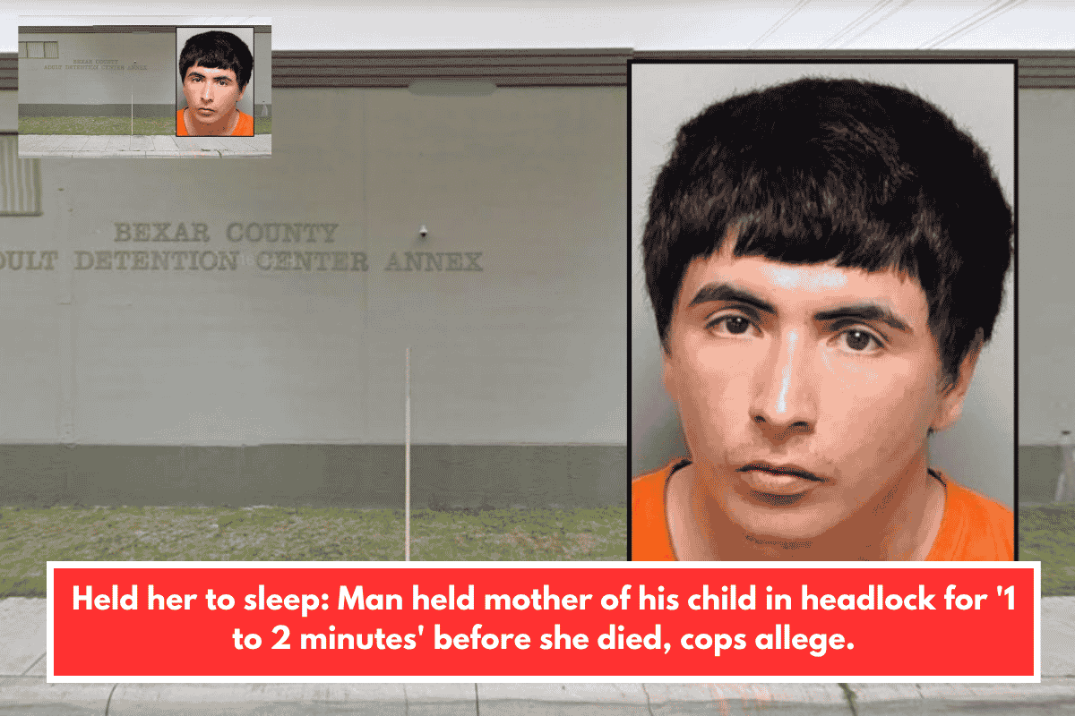 Held her to sleep: Man held mother of his child in headlock for '1 to 2 minutes' before she died, cops allege.