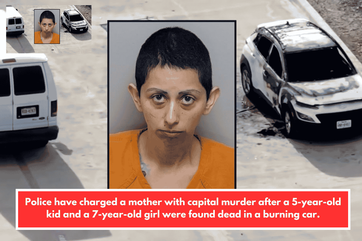 Police have charged a mother with capital murder after a 5-year-old kid and a 7-year-old girl were found dead in a burning car.