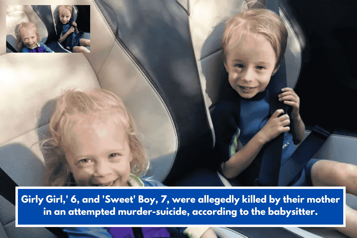 Girly Girl,' 6, and 'Sweet' Boy, 7, were allegedly killed by their mother in an attempted murder-suicide, according to the babysitter.