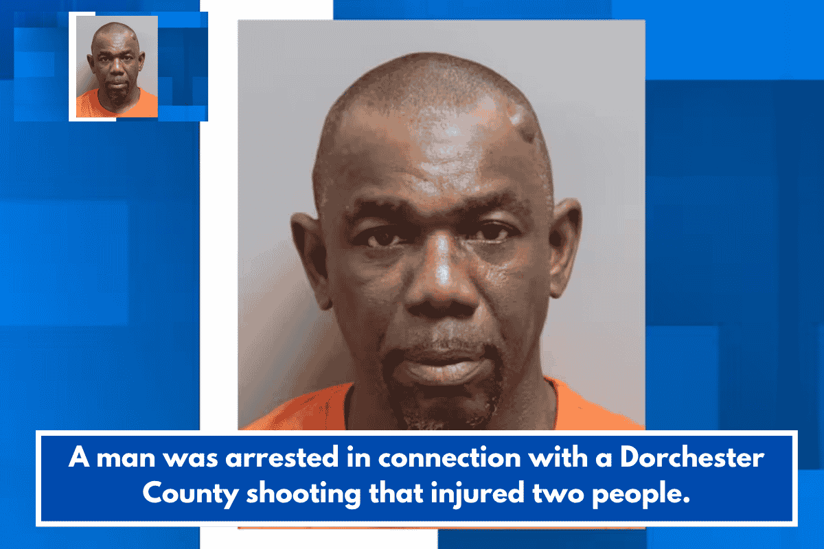 A man was arrested in connection with a Dorchester County shooting that injured two people.