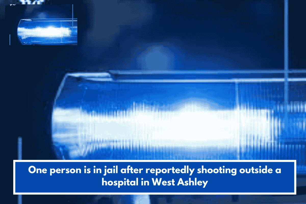 One person is in jail after reportedly shooting outside a hospital in West Ashley