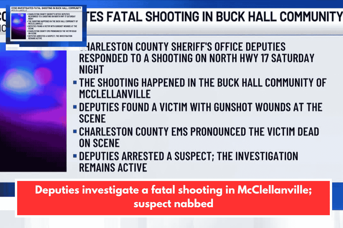 Deputies investigate a fatal shooting in McClellanville; suspect nabbed