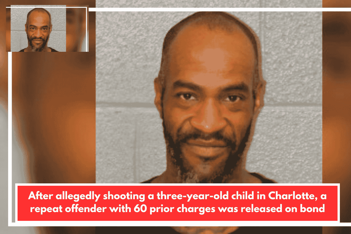 After allegedly shooting a three-year-old child in Charlotte, a repeat offender with 60 prior charges was released on bond