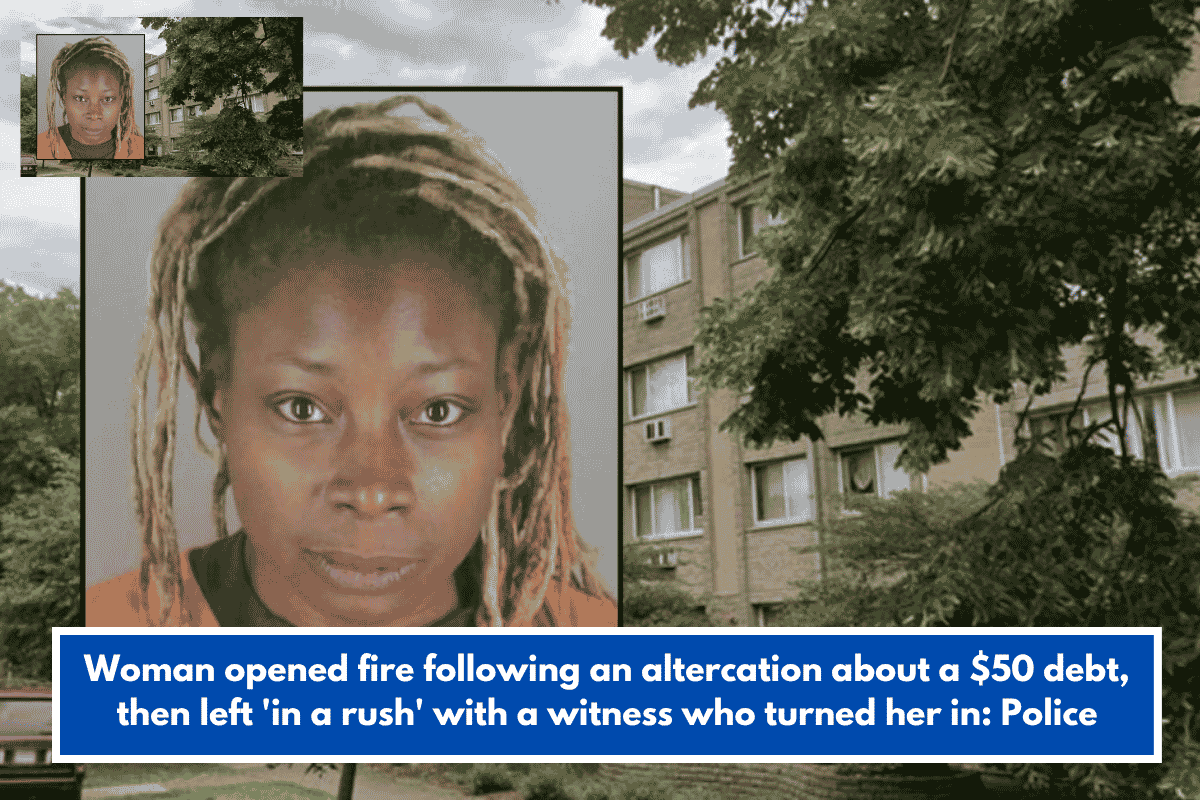 Woman opened fire following an altercation about a $50 debt, then left 'in a rush' with a witness who turned her in: Police