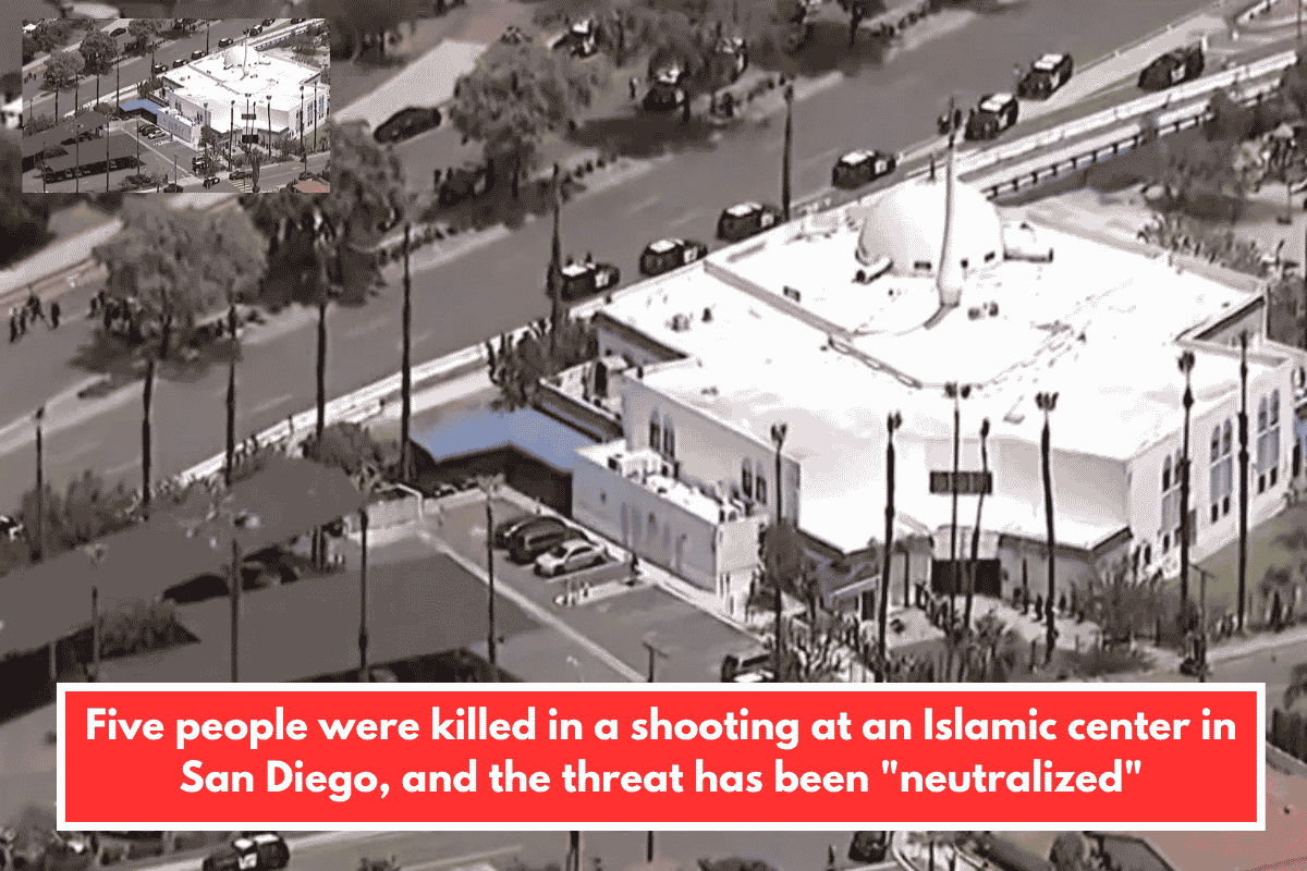 Five people were killed in a shooting at an Islamic center in San Diego, and the threat has been "neutralized"
