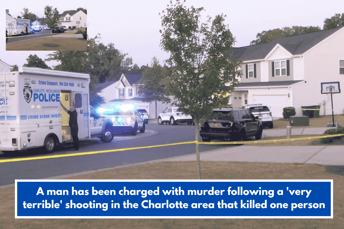 A man has been charged with murder following a 'very terrible' shooting in the Charlotte area that killed one person