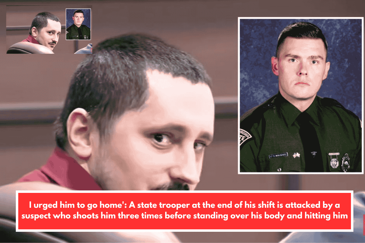 I urged him to go home': A state trooper at the end of his shift is attacked by a suspect who shoots him three times before standing over his body and hitting him
