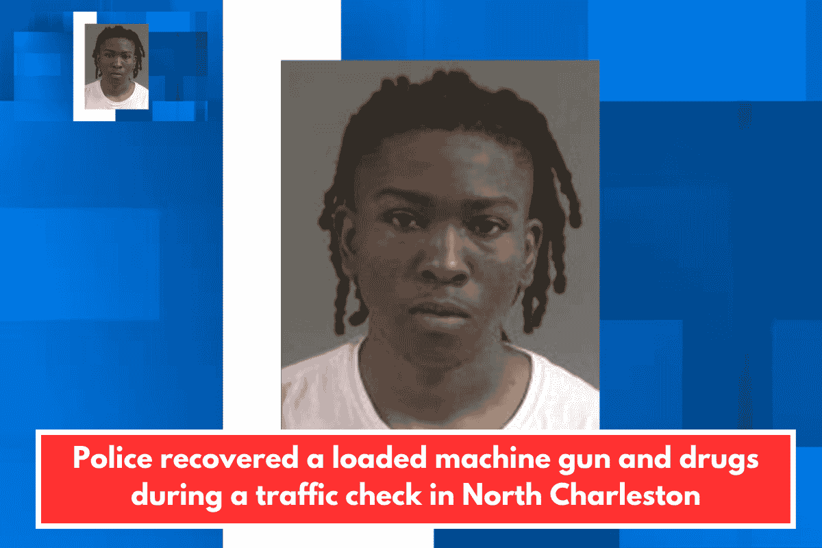 Police recovered a loaded machine gun and drugs during a traffic check in North Charleston