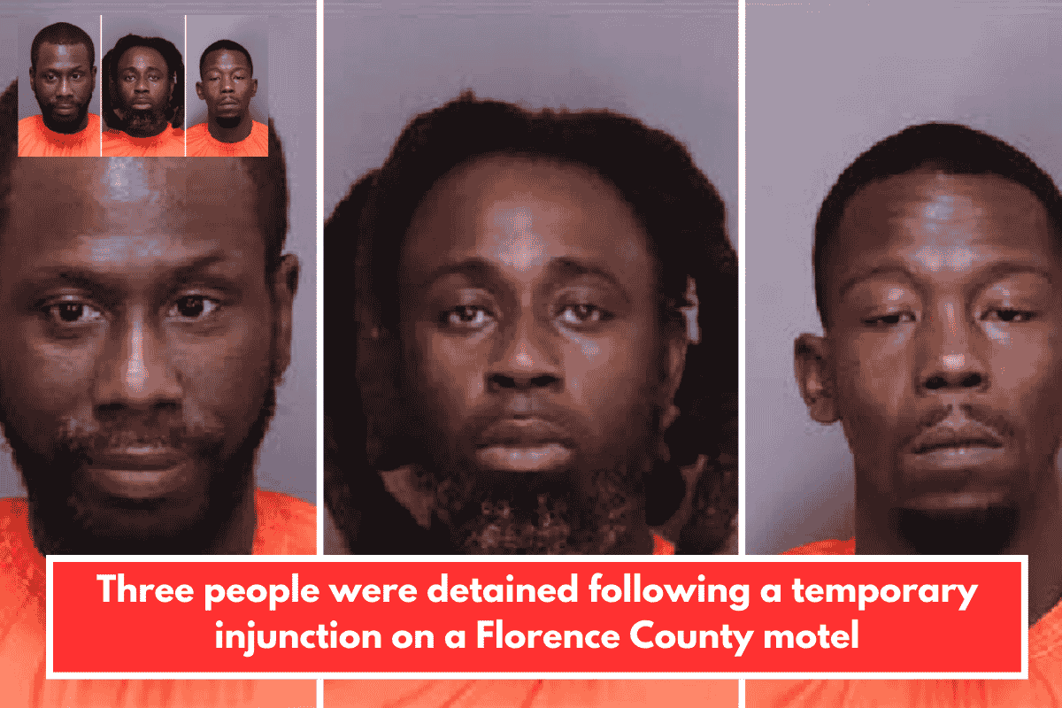 Three people were detained following a temporary injunction on a Florence County motel