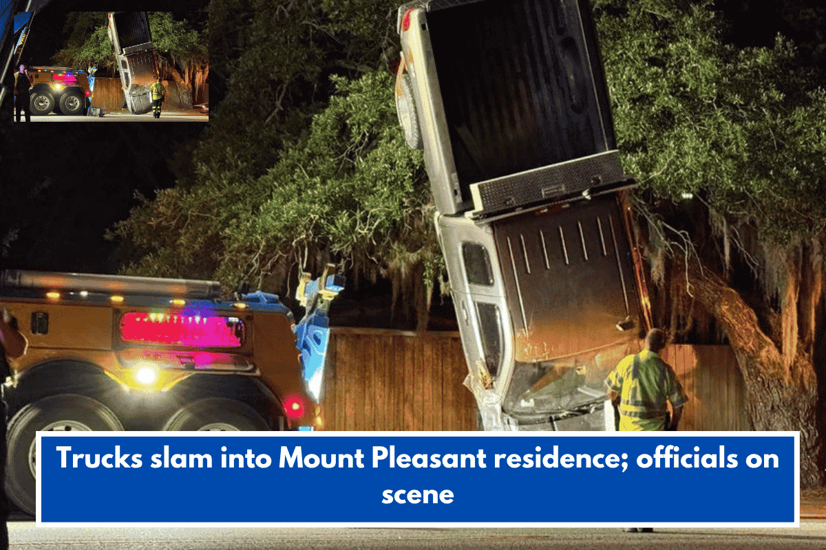 Trucks slam into Mount Pleasant residence; officials on scene