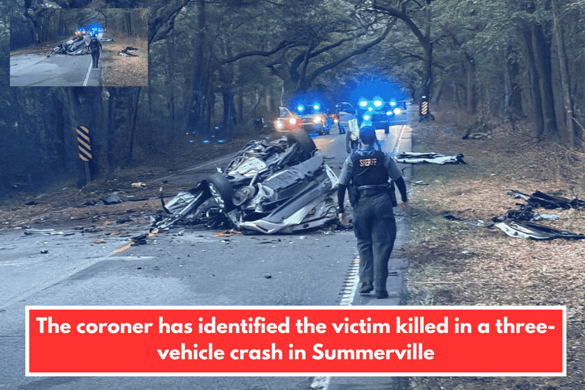 The coroner has identified the victim killed in a three-vehicle crash in Summerville