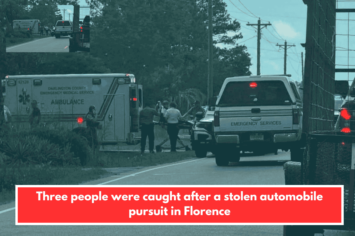 Three people were caught after a stolen automobile pursuit in Florence