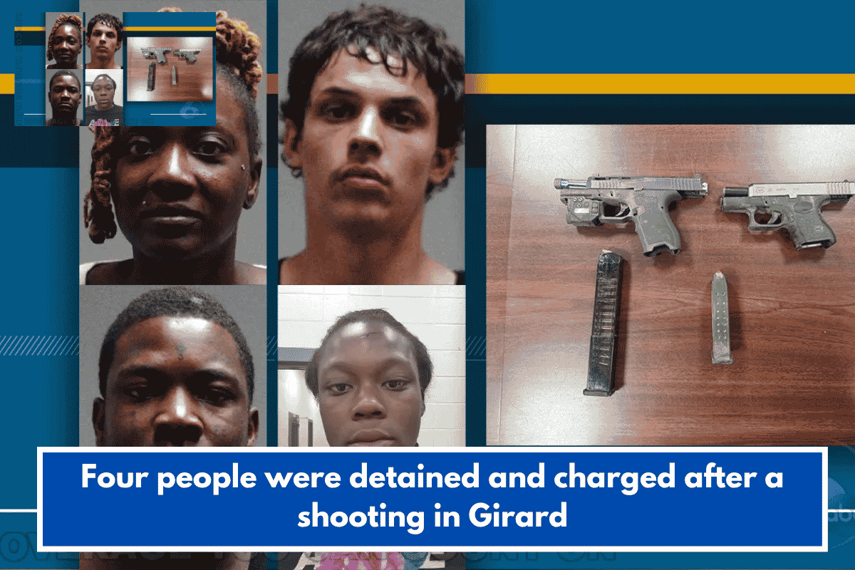 Four people were detained and charged after a shooting in Girard
