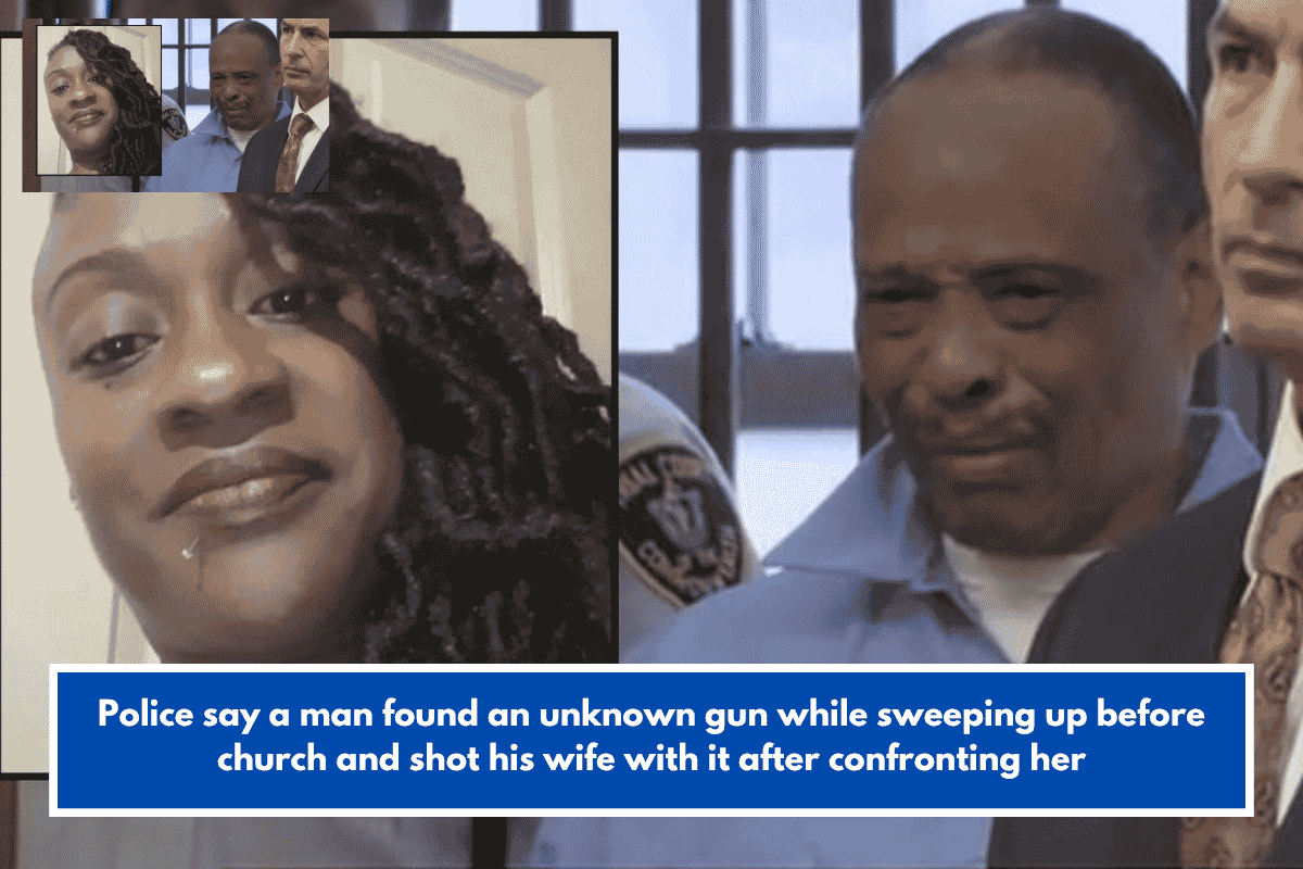 Police say a man found an unknown gun while sweeping up before church and shot his wife with it after confronting her
