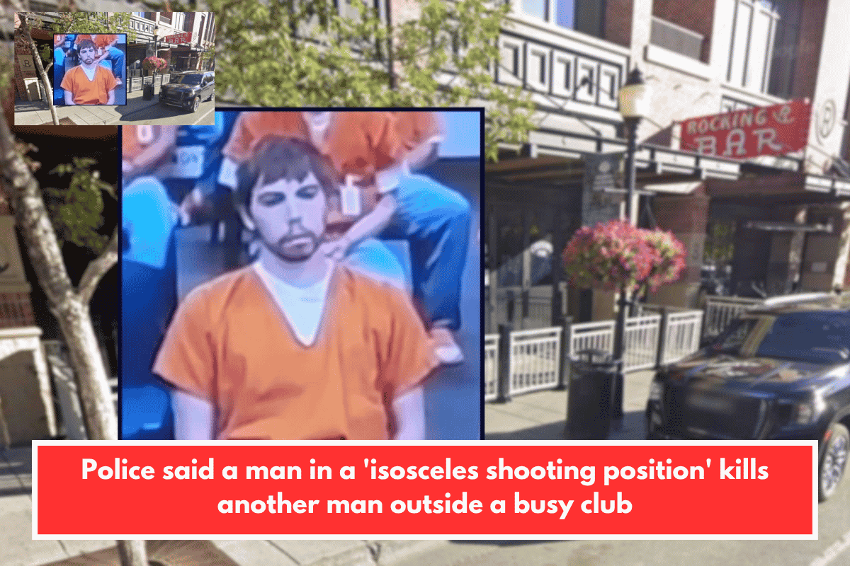Police said a man in a 'isosceles shooting position' kills another man outside a busy club