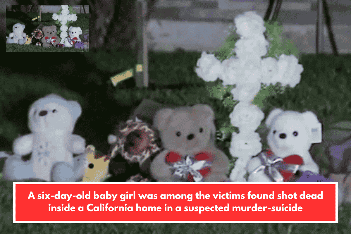 A six-day-old baby girl was among the victims found shot dead inside a California home in a suspected murder-suicide