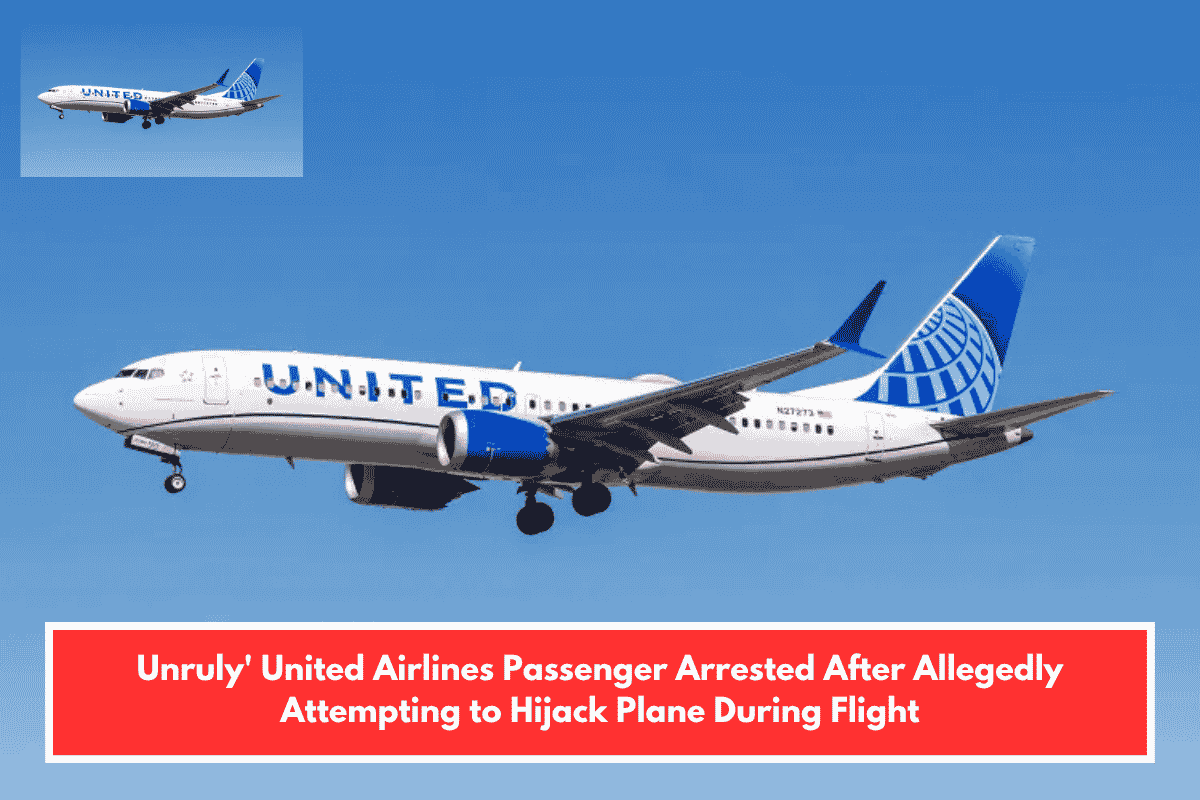 Unruly' United Airlines Passenger Arrested After Allegedly Attempting to Hijack Plane During Flight