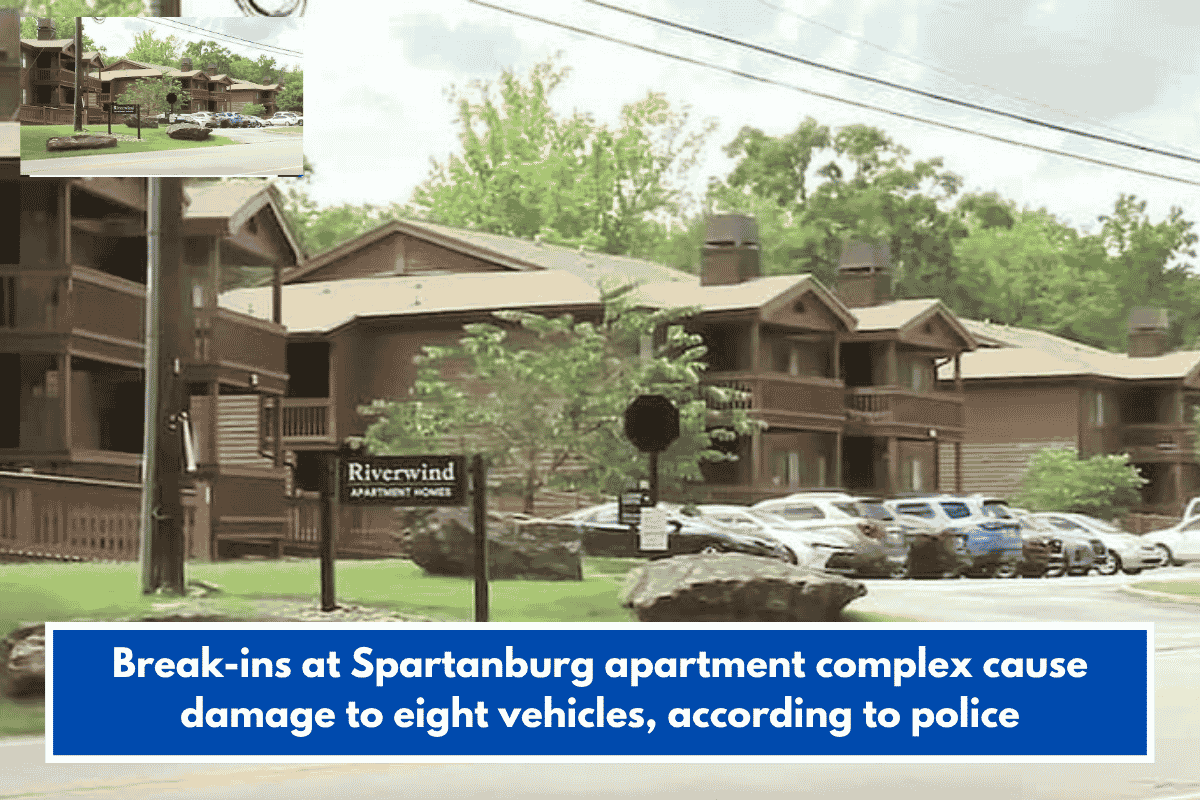 Break-ins at Spartanburg apartment complex cause damage to eight vehicles, according to police