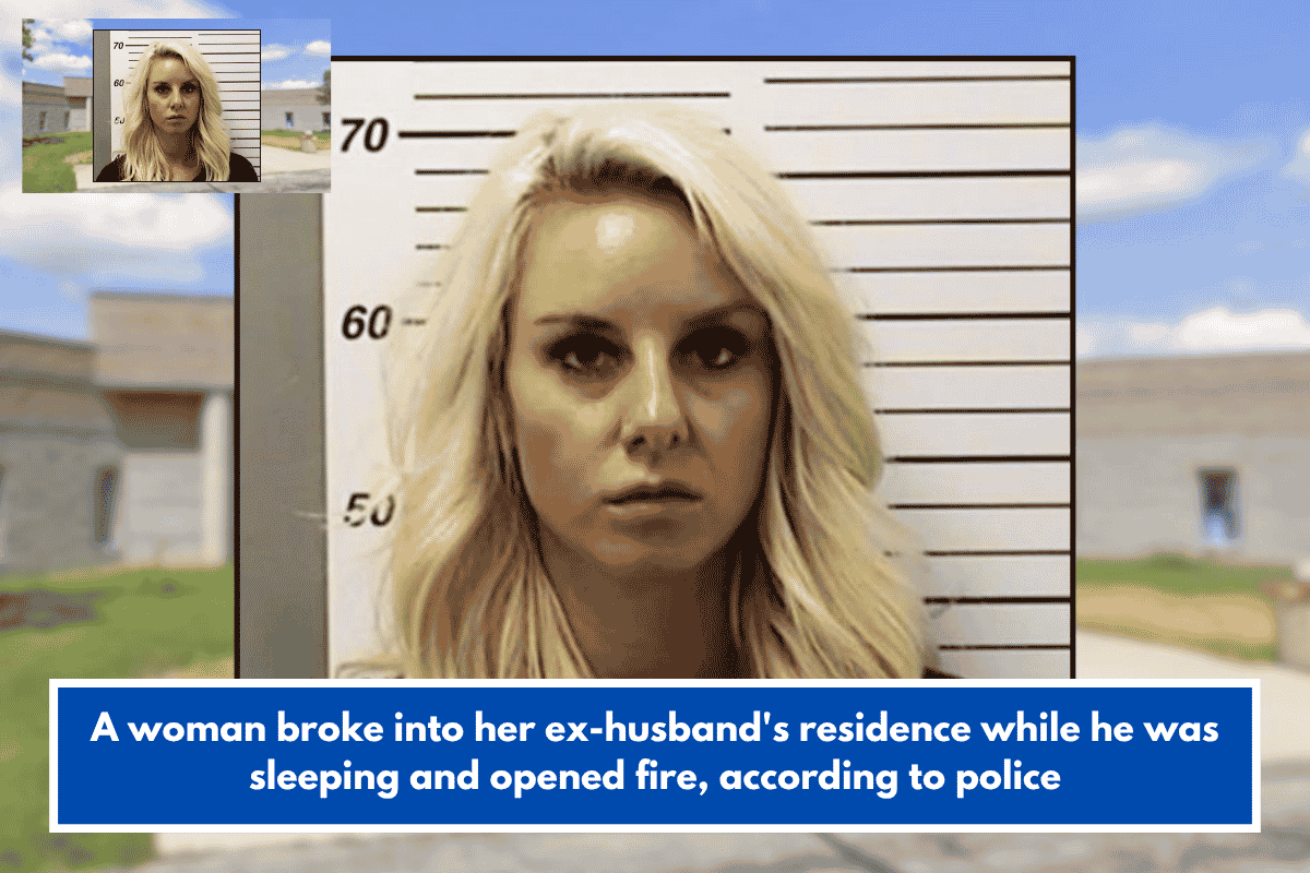 A woman broke into her ex-husband's residence while he was sleeping and opened fire, according to police
