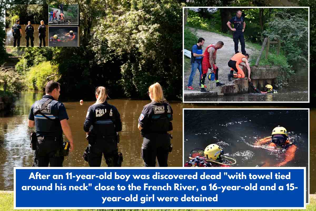 After an 11-year-old boy was discovered dead "with towel tied around his neck" close to the French River, a 16-year-old and a 15-year-old girl were detained