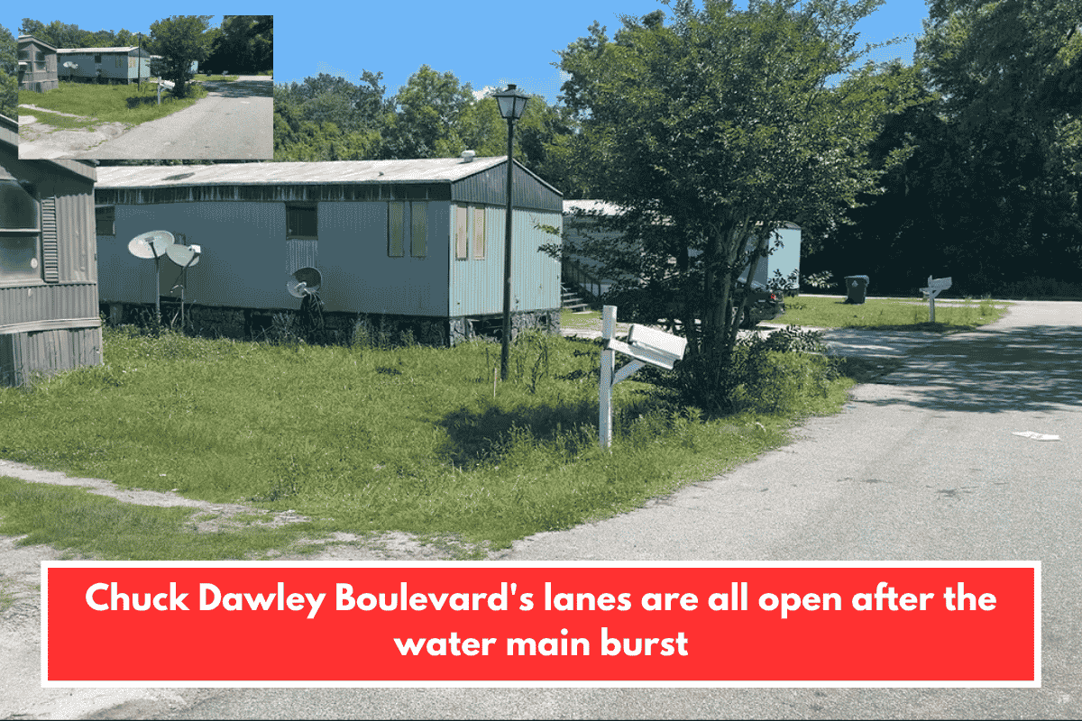 Chuck Dawley Boulevard's lanes are all open after the water main burst