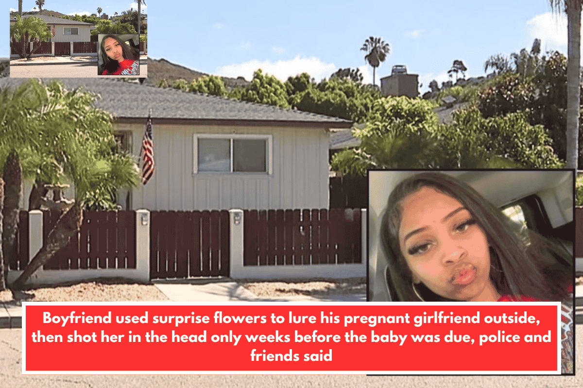 Boyfriend used surprise flowers to lure his pregnant girlfriend outside, then shot her in the head only weeks before the baby was due, police and friends said