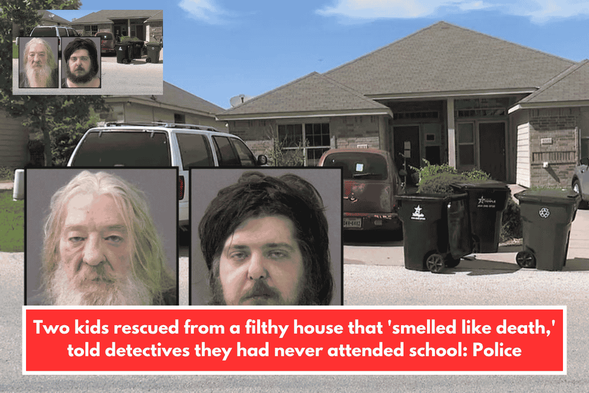 Two kids rescued from a filthy house that 'smelled like death,' told detectives they had never attended school: Police