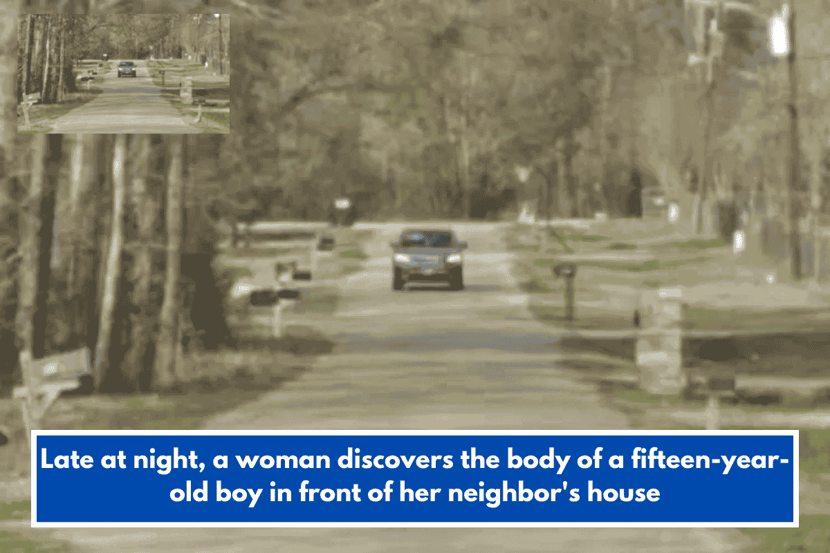 Late at night, a woman discovers the body of a fifteen-year-old boy in front of her neighbor's house