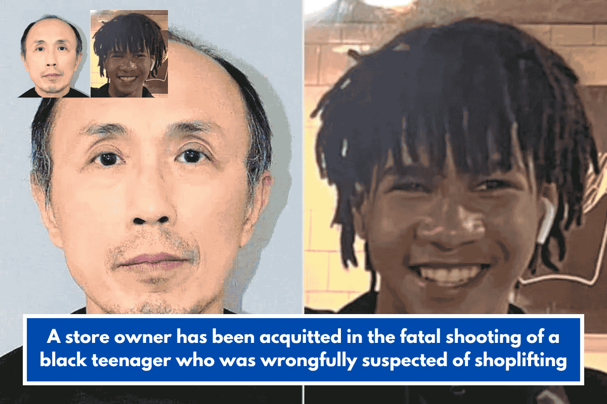 A store owner has been acquitted in the fatal shooting of a black teenager who was wrongfully suspected of shoplifting