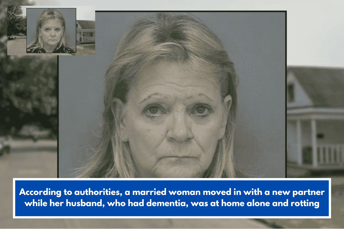 According to authorities, a married woman moved in with a new partner while her husband, who had dementia, was at home alone and rotting