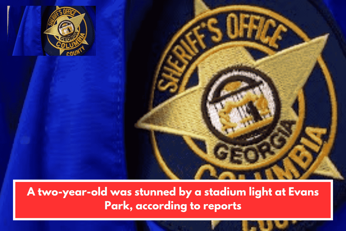 A two-year-old was stunned by a stadium light at Evans Park, according to reports