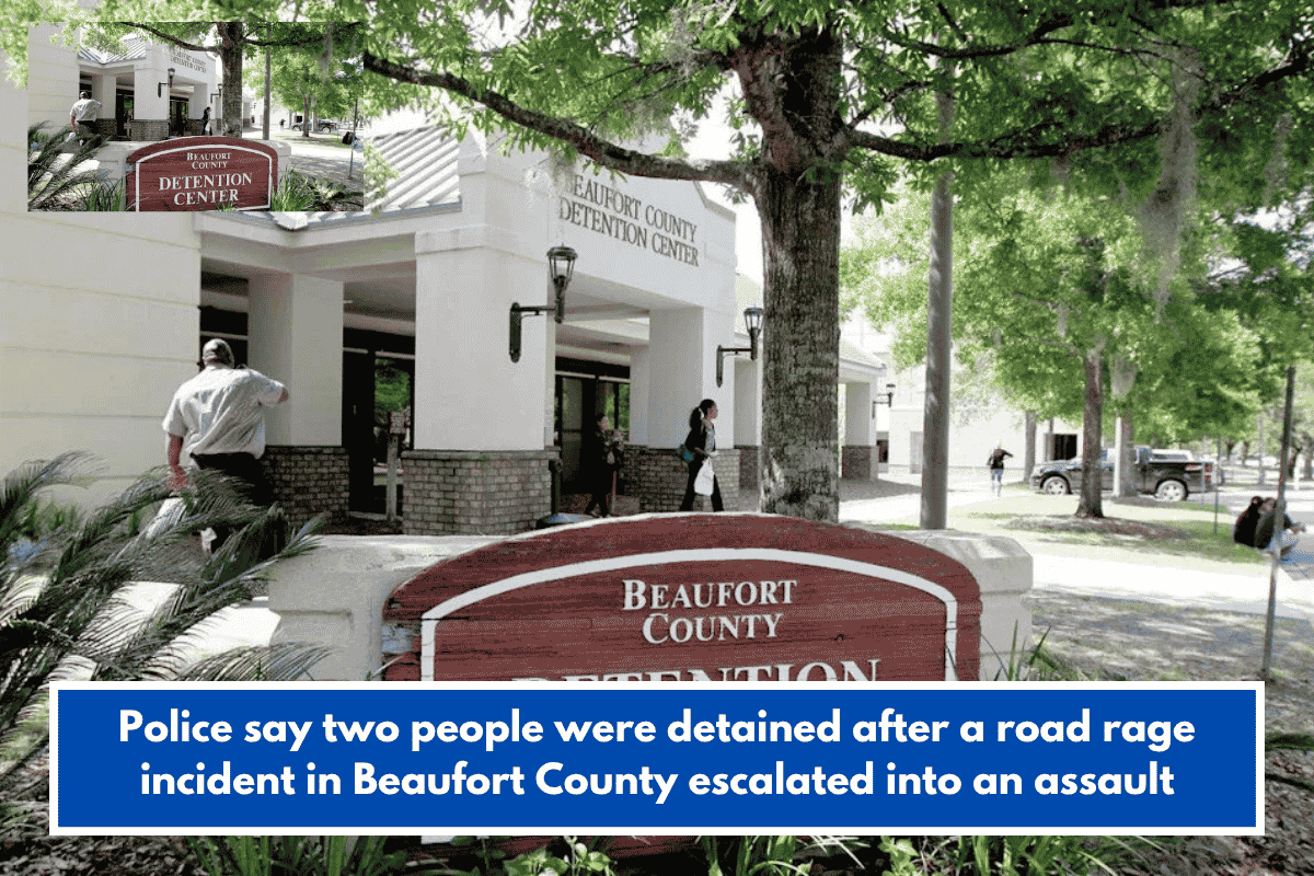 Police say two people were detained after a road rage incident in Beaufort County escalated into an assault